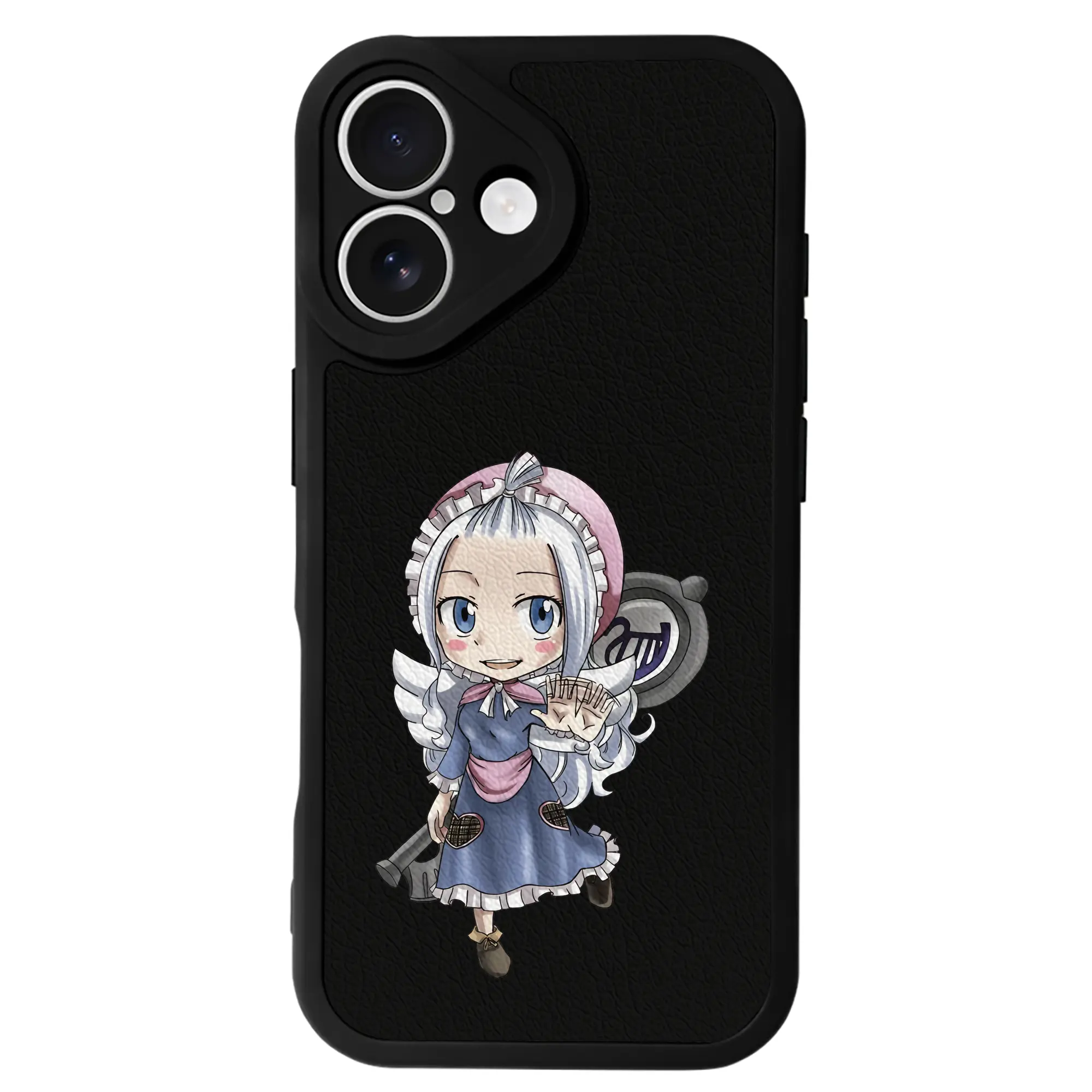 フェアリーテイル グッズ ミラジェーン・ストラウス - IPhone 16シリーズ対応 ・ シリコンスマホケース ・ レザー調 ・ 高精度フィット ・ 耐衝撃 ・ ワイヤレス充電対応 ・ 精密カット